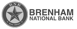 BNB EST. 1933 BRENHAM NATIONAL BANK logo
