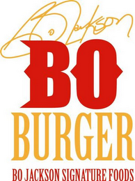 BO JACKSON BO BURGER BO JACKSON SIGNATURE FOODS logo