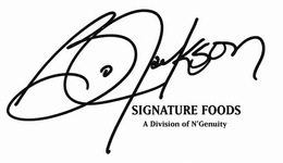 BO JACKSON SIGNATURE FOODS A DIVISION OF N'GENUITY logo