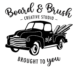 BOARD & BRUSH - CREATIVE STUDIO - BROUGHT TO YOU logo