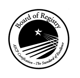 BOARD OF REGISTRY ASCP CERTIFICATION - THE STANDARD OF EXCELLENCE logo