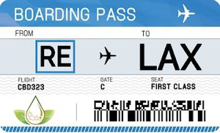 BOARDING PASS FROM RE TO LAX FLIGHT CBD323 GATE C SEAT FIRST CLASS logo