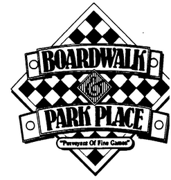 BOARDWALK & PARK PLACE "PURVEYORS OF FINE GAMES" logo