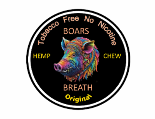 BOARS BREATH HEMP CHEW TOBACCO FREE NO NICOTINE ORIGINAL logo