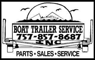 BOAT TRAILER SERVICE 757-857-8687 INC PARTS · SALES · SERVICE logo