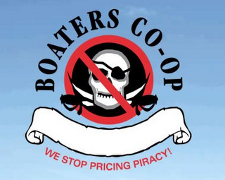 BOATERS CO-OP WE STOP PRICING PIRACY logo