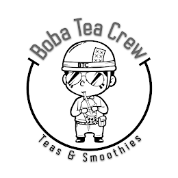 BOBA TEA CREW BTC TEAS & SMOOTHIES logo