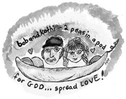 BOBANDKATHI-2 PEAS IN A POD. FOR GOD...SPREAD LOVE! logo