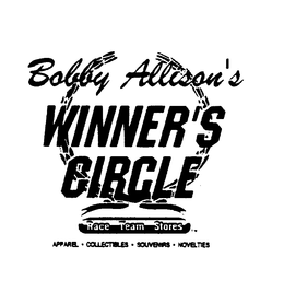 BOBBY ALLISON'S WINNER'S CIRCLE RACE TEAM STORES APPAREL COLLECTIBLES SOUVENIRS NOVELTIES logo
