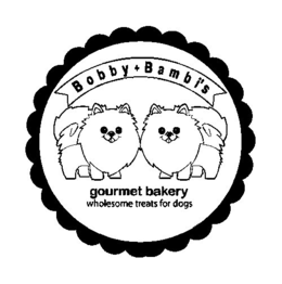 BOBBY + BAMBI'S GOURMET BAKERY WHOLESOME TREATS FOR DOGS logo