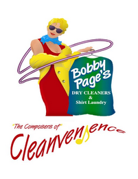 BOBBY PAGE'S DRY CLEANERS & SHIRT LAUNDRY "THE COMPOSERS OF CLEANVENIENCE" logo