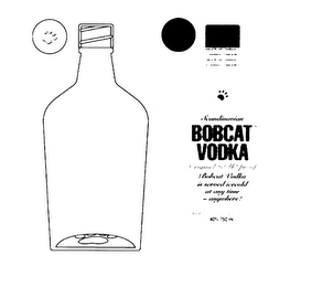 BOBCAT VODKA IS SERVED ICECOLD AT ANY TIME - ANYWHERE! SCANDINAVIAN logo