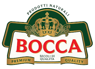 BOCCA PRODOTTI NATURALI  SECOLI DI QUALITA PREMIUM QUALITY logo