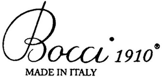 BOCCI 1910 MADE IN ITALY logo