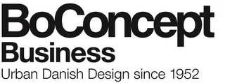 BOCONCEPT BUSINESS URBAN DANISH DESIGN SINCE 1952 logo