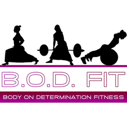 B.O.D FIT BODY ON DETERMINATION FITNESS logo
