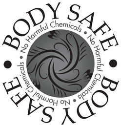 BODY SAFE · BODY SAFE · NO HARMFUL CHEMICALS · NO HARMFUL CHEMICALS · NO HARMFUL CHEMICALS logo