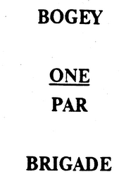 BOGEY ONE PAR BRIGADE logo