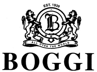 BOGGI EST. 1939 ALL OVER THE WORLD logo