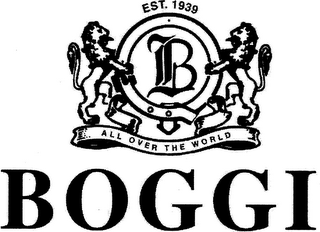 BOGGI EST. 1939  BALL OVER THE WORLD logo