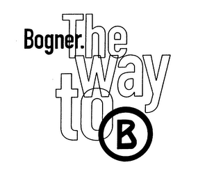 BOGNER. THE WAY TO B logo