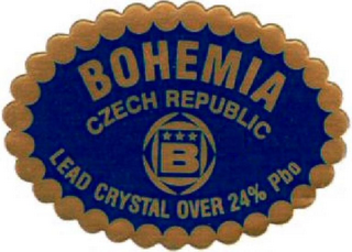 BOHEMIA CZECH REPUBLIC B LEAD CRYSTAL OVER 24% PBO logo