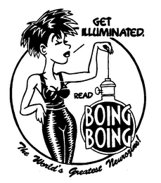 BOING BOING GET ILLUMINATED. READ THE WORLD'S GREATEST NEUROZINE! logo