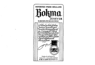 BOKMA JENEVER logo