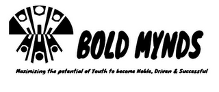 BOLD MYNDS MAXIMIZING THE POTENTIAL OF THE YOUTH TO BECOME NOBLE, DRIVEN & SUCCESSFUL logo