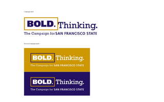 BOLD. THINKING. THE CAMPAIGN FOR SAN FRANCISCO STATE logo