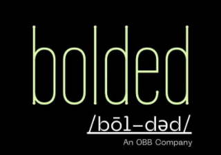 BOLDED /BOL-DED/ AN OBB COMPANY logo