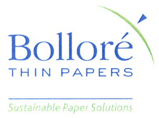 BOLLORÉ THIN PAPERS SUSTAINABLE PAPER SOLUTIONS logo