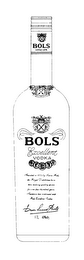 BOLS ANNO 1575 BOLS EXCELLENT VODKA FOUNDED IN 1575 BY LUCAS BOLS, THE ROYAL DISTILLERIES HAVE BEEN MAKING QUALITY SPIRITS FOR OVER 400 YEARS. TRADITION HAS CONTINUED WITH BOLS EXCELLENT VODKA. ERVEN LUCAS 0.7L-40%OBJ. logo