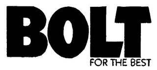 BOLT FOR THE BEST logo