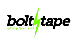 BOLT TAPE LIGHTNING. SPEED. RELIEF. logo