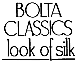 BOLTA CLASSICS LOOK OF SILK logo