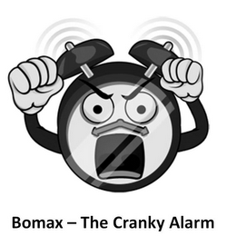 BOMAX - THE CRANKY ALARM logo