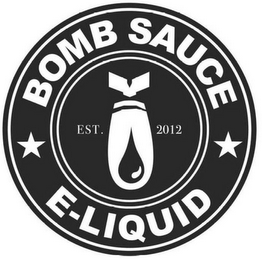 BOMB SAUCE E-LIQUID EST. 2012 logo