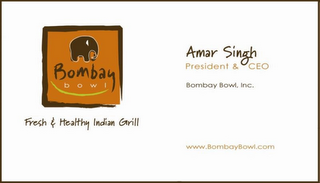 BOMBAY BOWL FRESH & HEALTH INDIAN GRILL logo