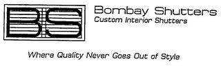 BOMBAY SHUTTERS CUSTOM INTERIOR SHUTTERS WHERE QUALITY NEVER GOES OUT OF STYLE logo