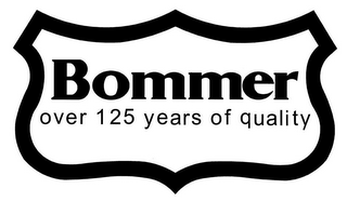 BOMMER OVER 125 YEARS OF QUALITY logo
