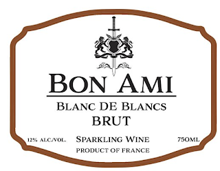 BON AMI SPARKLING WINE BLANC DE BLANCS BRUT PRODUCT OF FRANCE 12% ALC/VOL 750MP logo