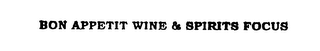 BON APPETIT WINE & SPIRITS FOCUS logo