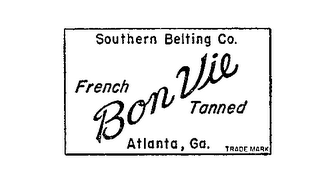 BON VIE FRENCH TANNED SOUTHERN BELTING CO. ATLANTA, GA. logo