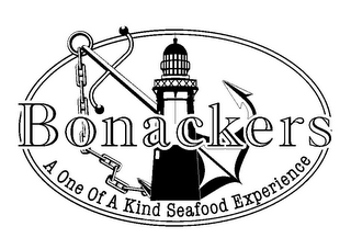 BONACKERS A ONE OF A KIND SEAFOOD EXPERIENCE logo