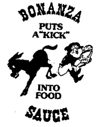 BONANZA SAUCE PUTS A "KICK" INTO FOOD logo