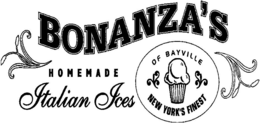 BONANZA'S OF BAYVILLE HOMEMADE ITALIAN ICES NEW YORK'S FINEST logo