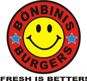 BONBINIS BURGERS FRESH IS BETTER! logo