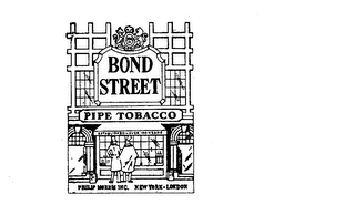 BOND STREET PIPE TOBACCO ESTABLISHED OVER 100 YEARS PHILLIP MORRIS INC NEW YORK LONDON logo