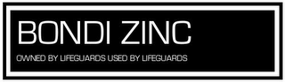 BONDI ZINC OWNED BY LIFEGUARDS USED BY LIFEGUARDS logo